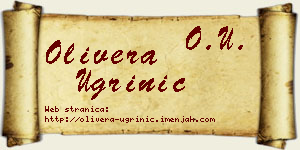 Olivera Ugrinić vizit kartica